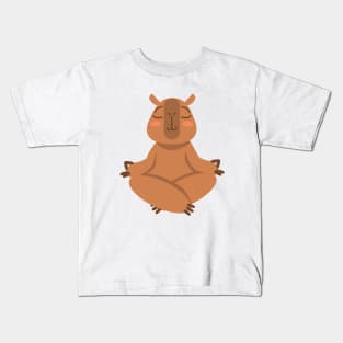 Capybara Yoga Lovers Kids T-Shirt